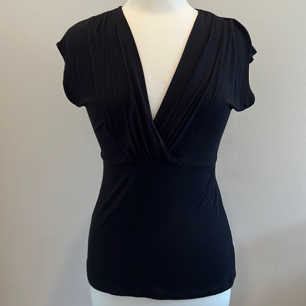 NEW Banana Republic V-neck Blouse Cap Sleeves Career Business PM